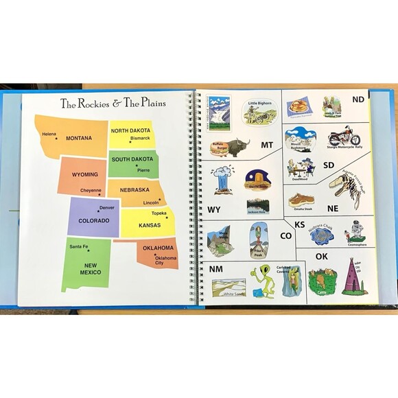 Sticker ATLAS United States Interactive Wall Map Game Activities Kids Learn NEW - Picture 8 of 8